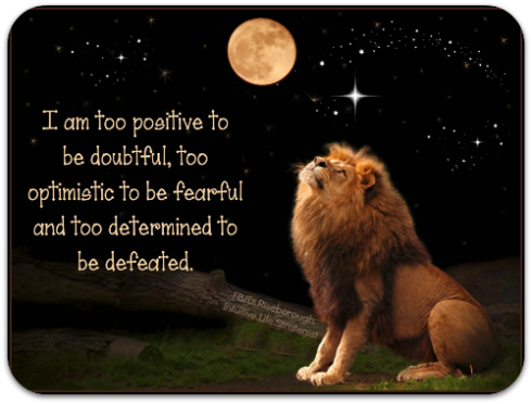 Choose to be too Positve to be Defeated